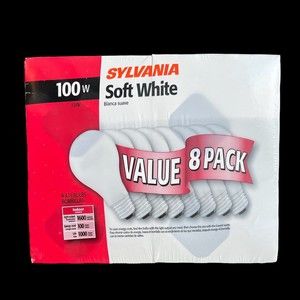 Sylvania 100W Incandescent Soft White Lightbulbs 8-Pack